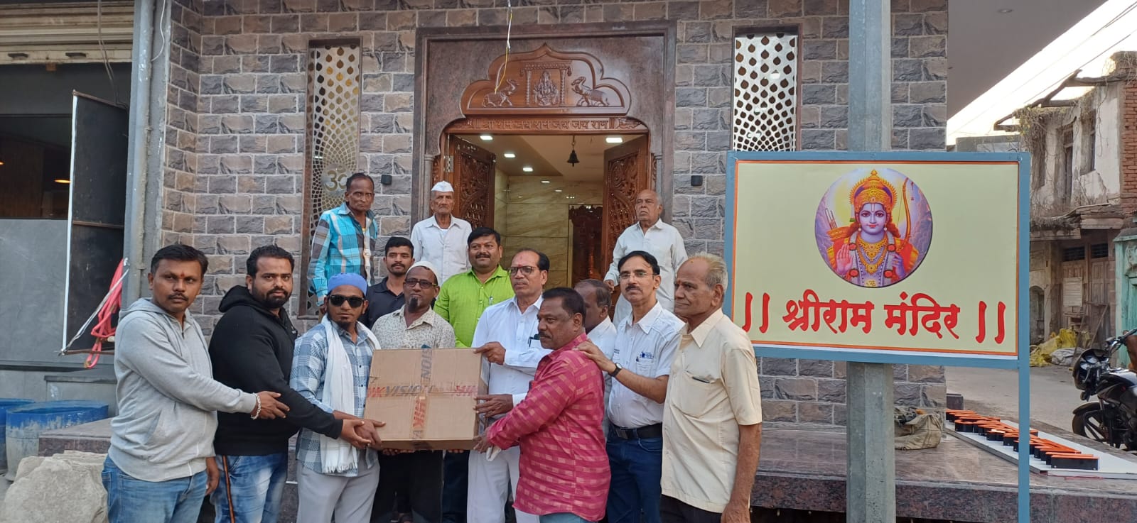 CCTV cameras gifted to Sri Ram temple in Karmala by Muslim brothers