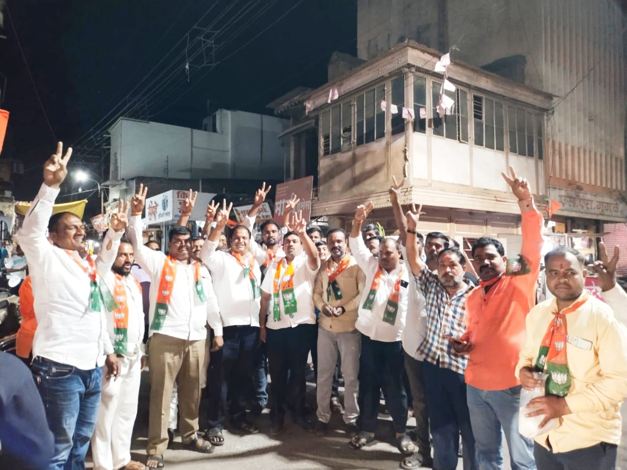 Jubilation from BJP in Karmala after MP Ranjitsinh Naik Nimbalkar candidature was announced in Madha