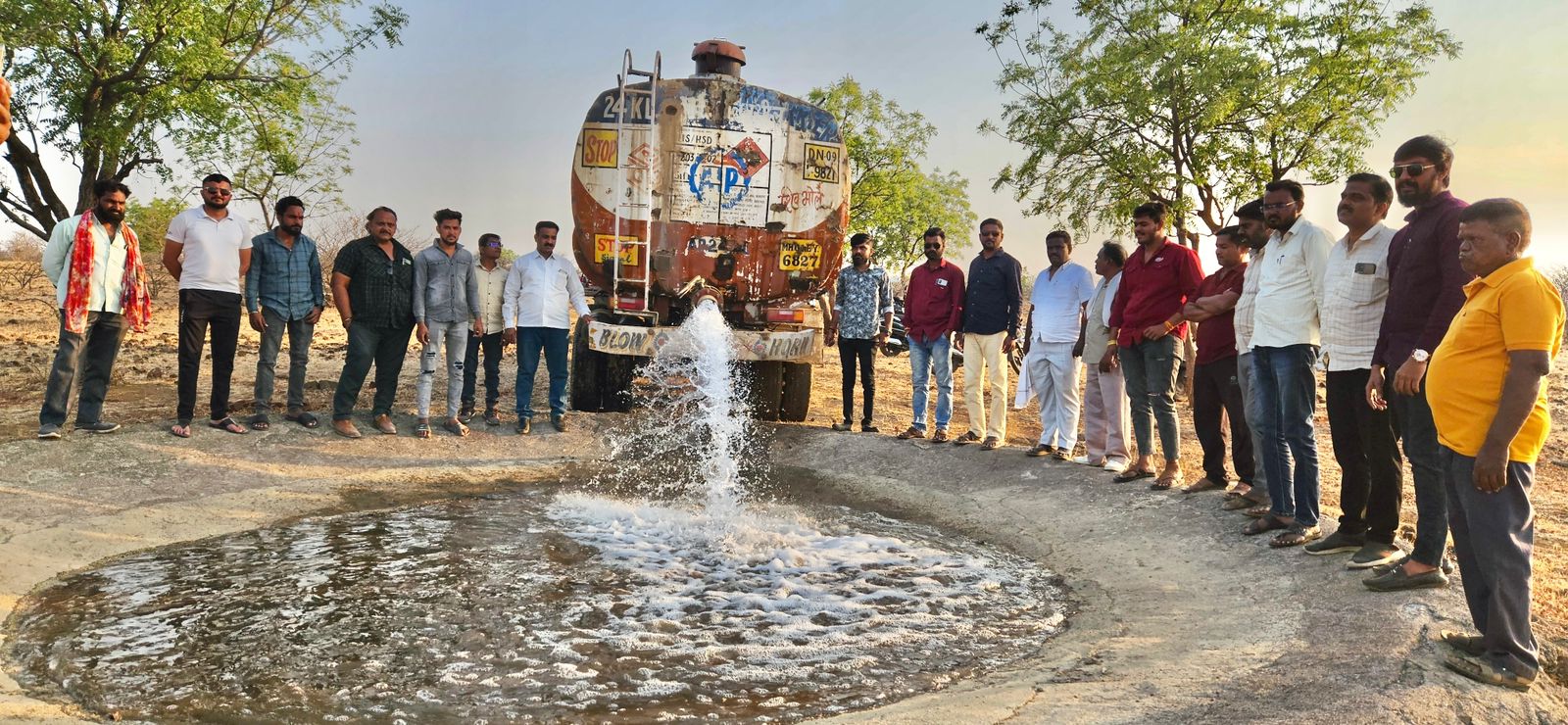 Arrangement of water for wild animals on behalf of Baburao Tatya Gaikwad Foundation