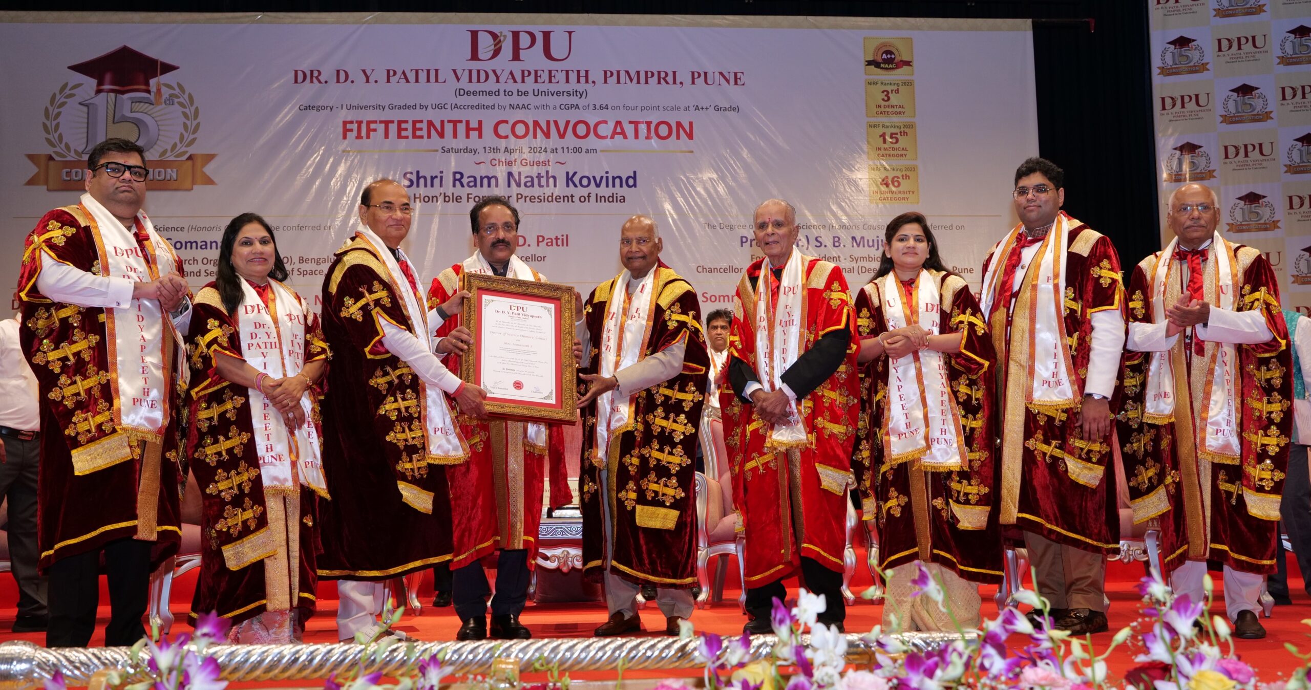 Somnath S of ISRO and Symbiosis Mujumdar awarded Doctor of Science
