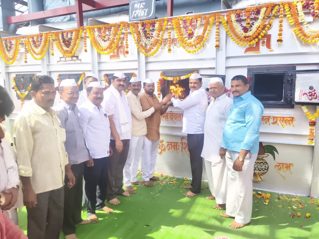 कमलाभवानी साखर कारखान्याचा बॉयलर प्रदीपन सोहळा संपन्न